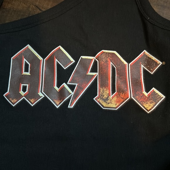 AC/DC Backless 1 Shoulder Crop with single back strap! Size 1x and XS Available - Picture 2 of 3